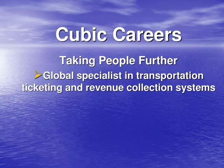 cubic careers