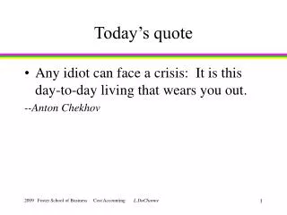 Today’s quote