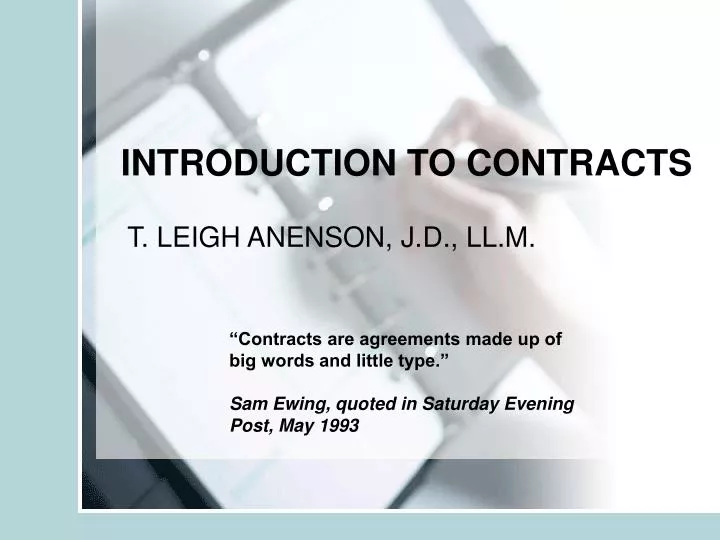 introduction to contracts