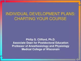 Philip S. Clifford, Ph.D. Associate Dean for Postdoctoral Education Professor of Anesthesiology and Physiology Medical C