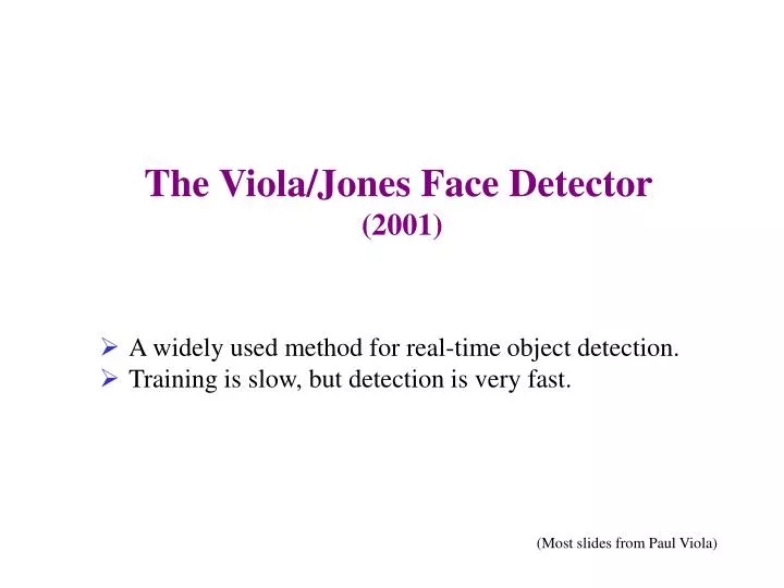 the viola jones face detector 2001