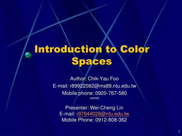 introduction to color spaces
