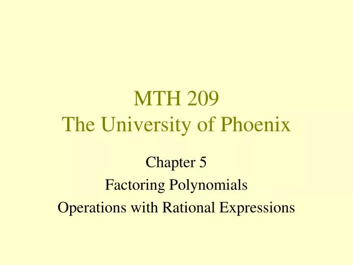mth 209 the university of phoenix