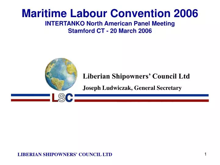 maritime labour convention 2006 intertanko north american panel meeting stamford ct 20 march 2006