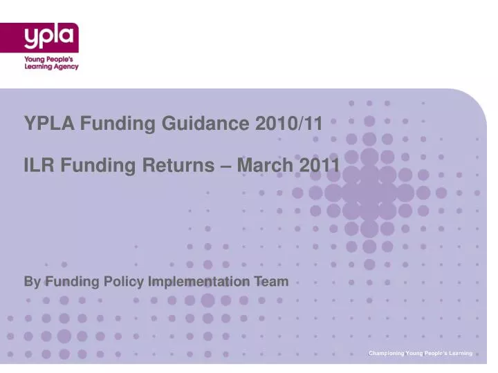by funding policy implementation team