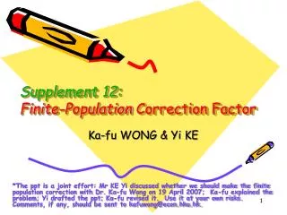 Supplement 12: Finite-Population Correction Factor