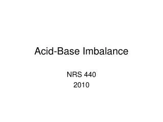 Acid-Base Imbalance