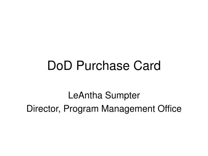 dod purchase card