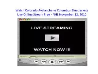 Watch Colorado Avalanche vs Columbus Blue Jackets Live Onlin