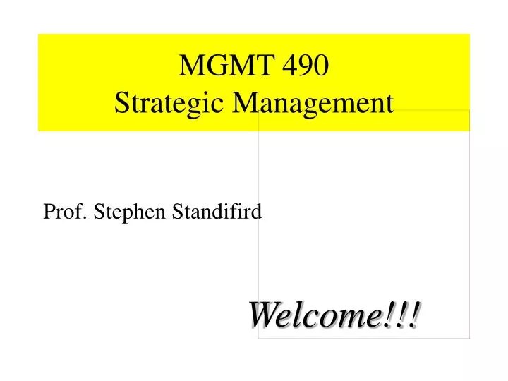 mgmt 490 strategic management