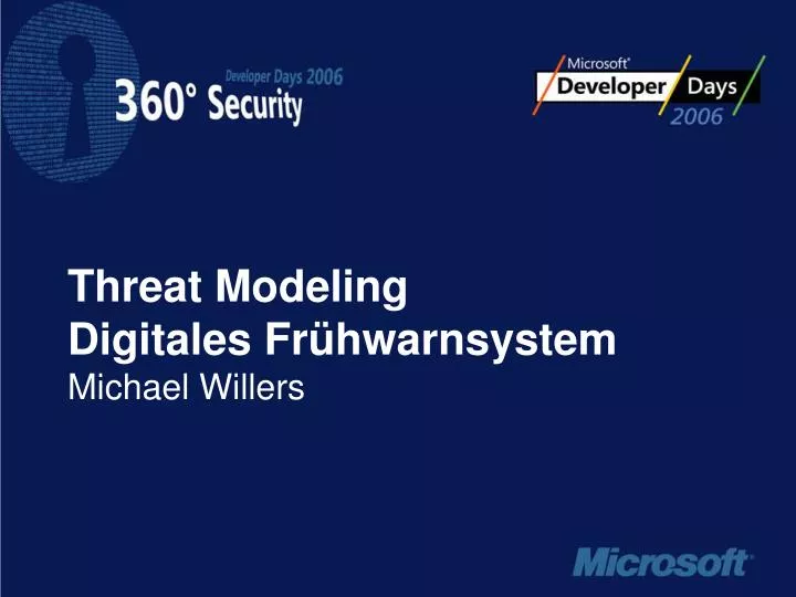 threat modeling digitales fr hwarnsystem michael willers
