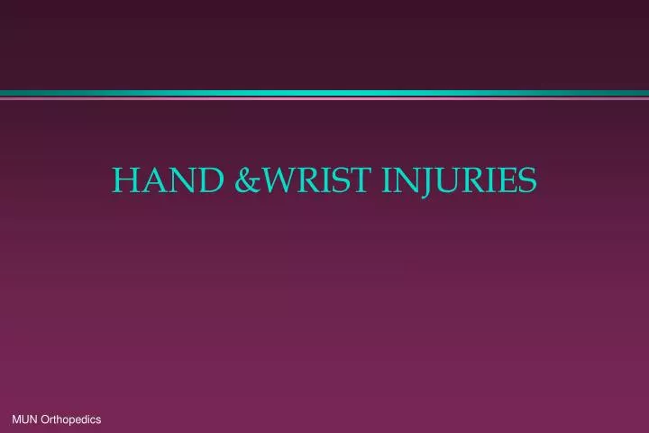 hand wrist injuries