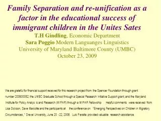 Why study the impact family separation during migration on educational success?