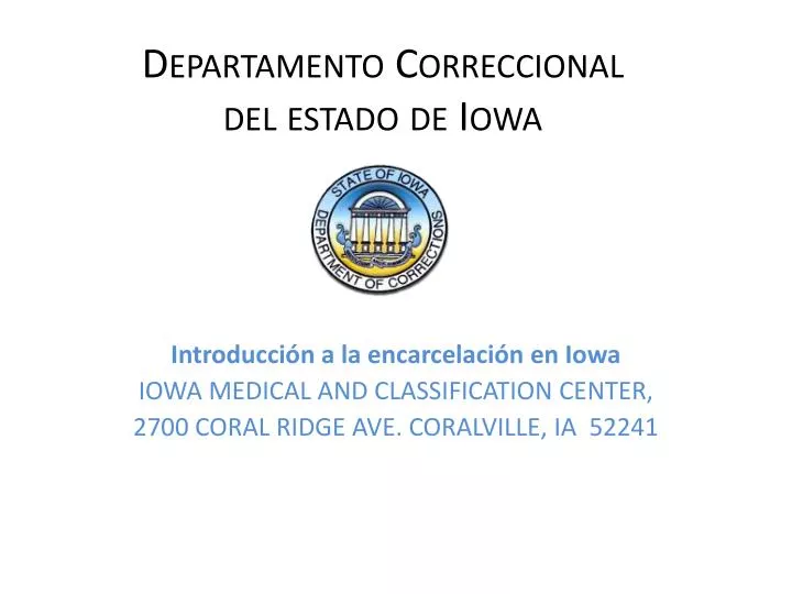 departamento correccional del estado de iowa