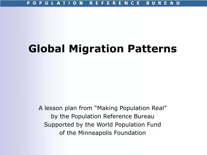 global migration patterns