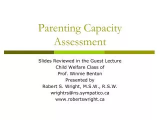 Parenting Capacity Assessment