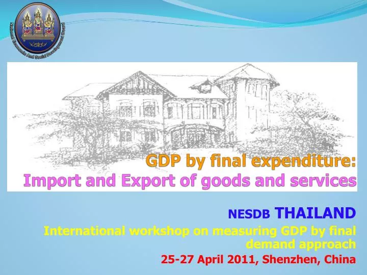 gdp by final expenditure import and export of goods and services