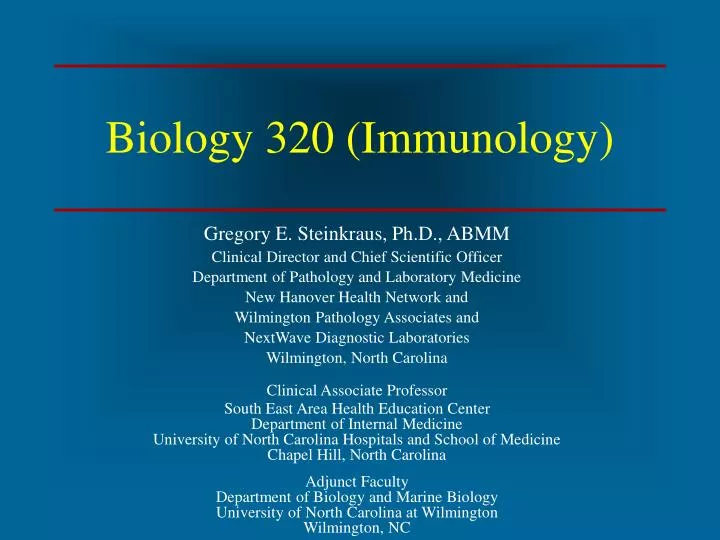 biology 320 immunology