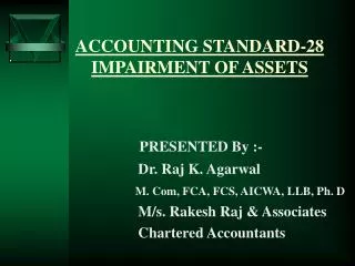 ACCOUNTING STANDARD-28 IMPAIRMENT OF ASSETS