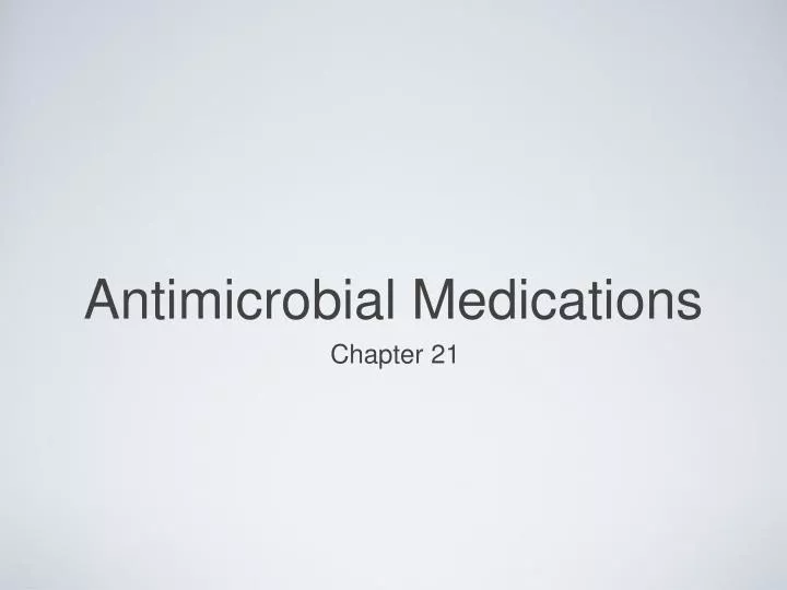 antimicrobial medications