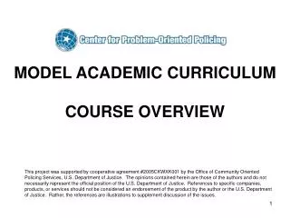 MODEL ACADEMIC CURRICULUM COURSE OVERVIEW