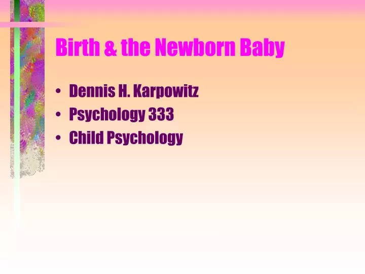 birth the newborn baby