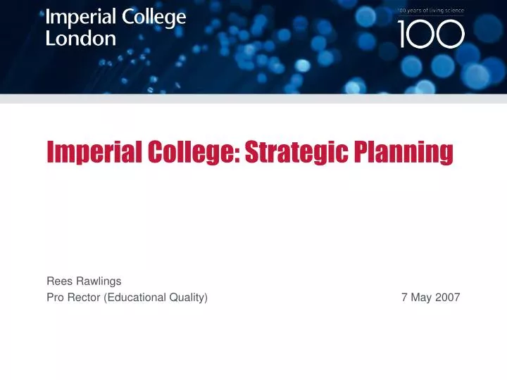 imperial college strategic planning
