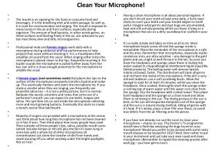Clean Your Microphone!