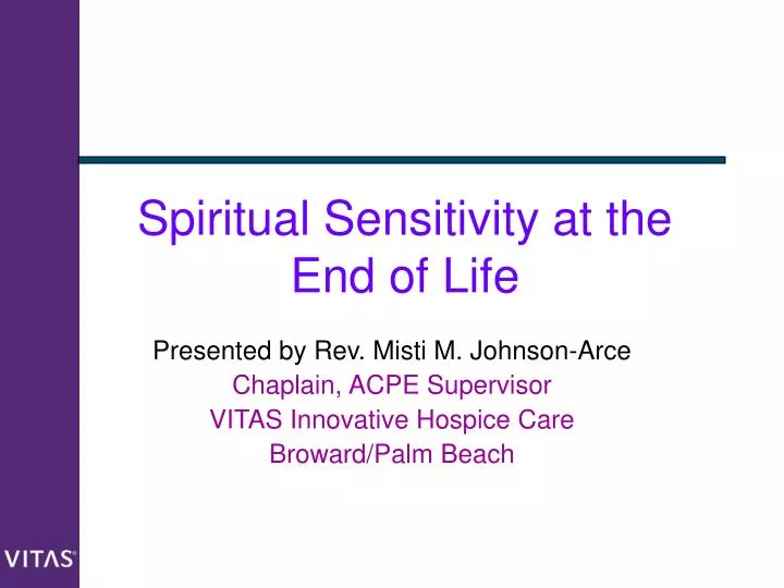 spiritual sensitivity at the end of life