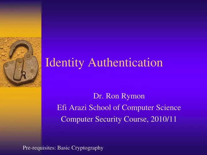 identity authentication
