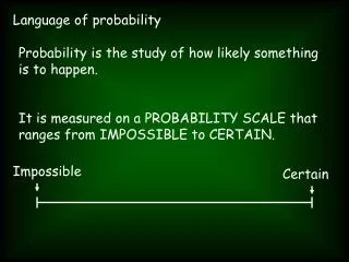 Language of probability