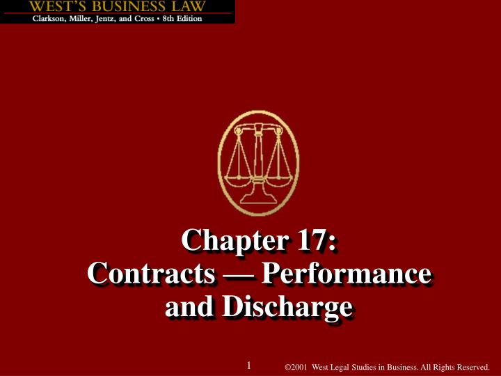 chapter 17 contracts performance and discharge