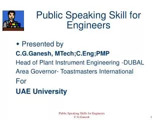 Public Speaking Skill for Engineers