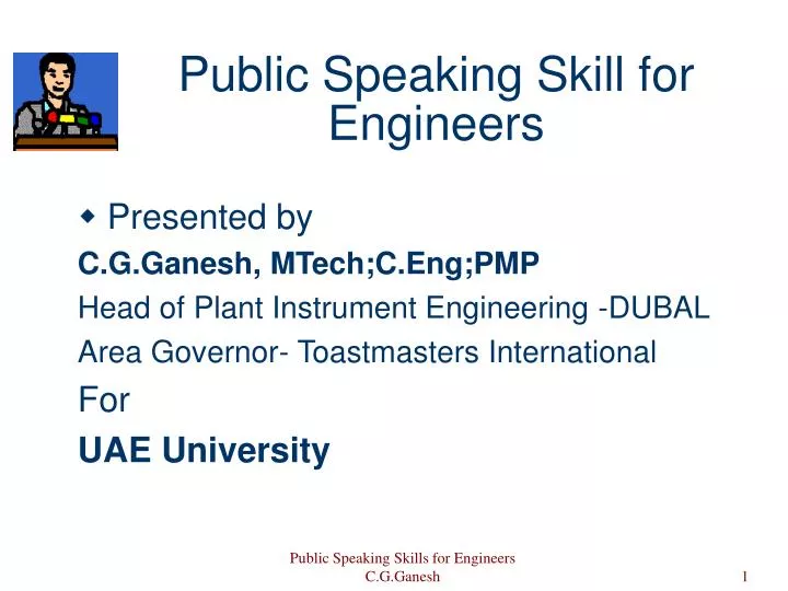 public speaking skill for engineers