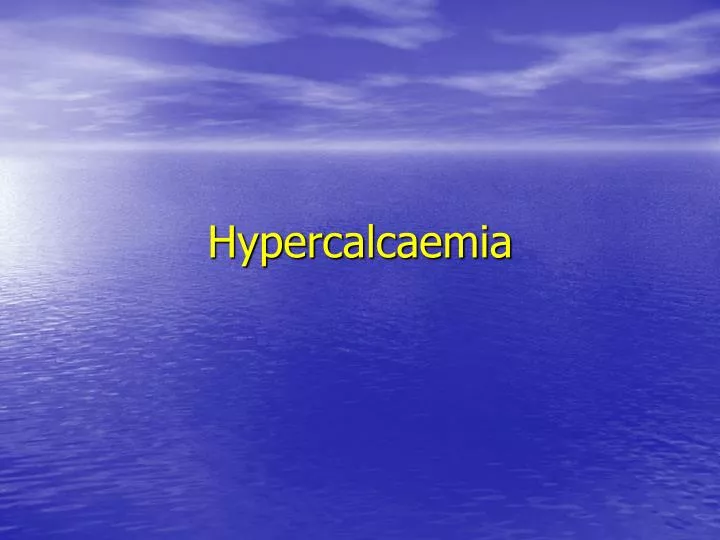 hypercalcaemia
