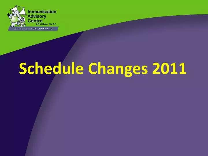 schedule changes 2011