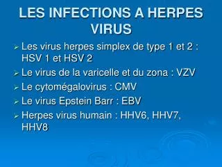 les infections a herpes virus