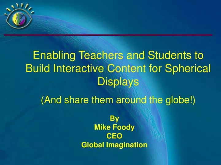 by mike foody ceo global imagination