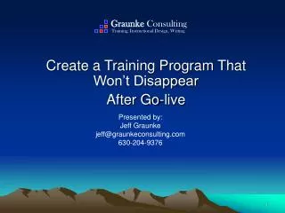 Create a Training Program That Won’t Disappear After Go-live