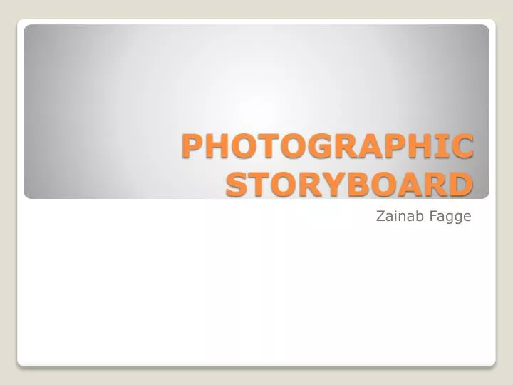 photographic storyboard