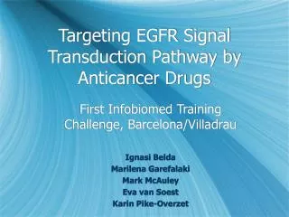 Targeting EGFR Signal Transduction Pathway by Anticancer Drugs
