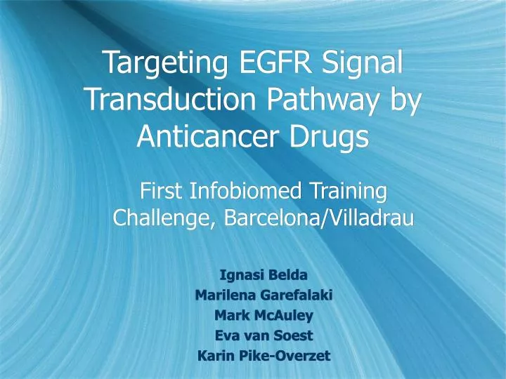 targeting egfr signal transduction pathway by anticancer drugs