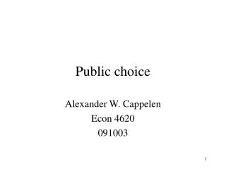 Public choice