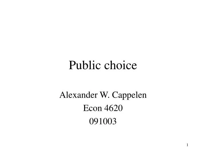 public choice