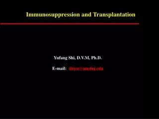 Immunosuppression and Transplantation