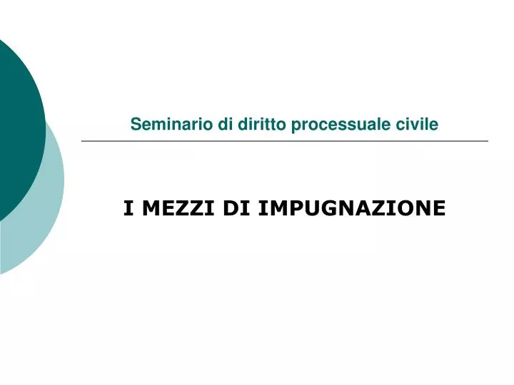 seminario di diritto processuale civile