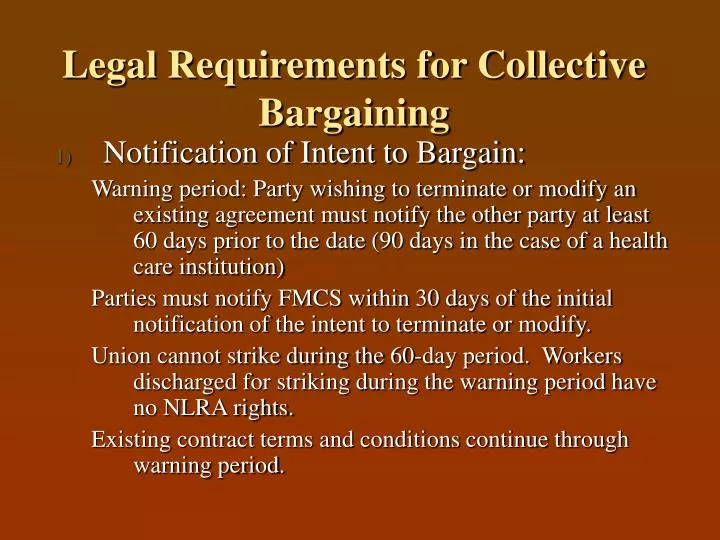 legal requirements for collective bargaining