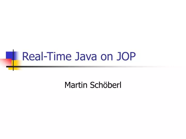 real time java on jop
