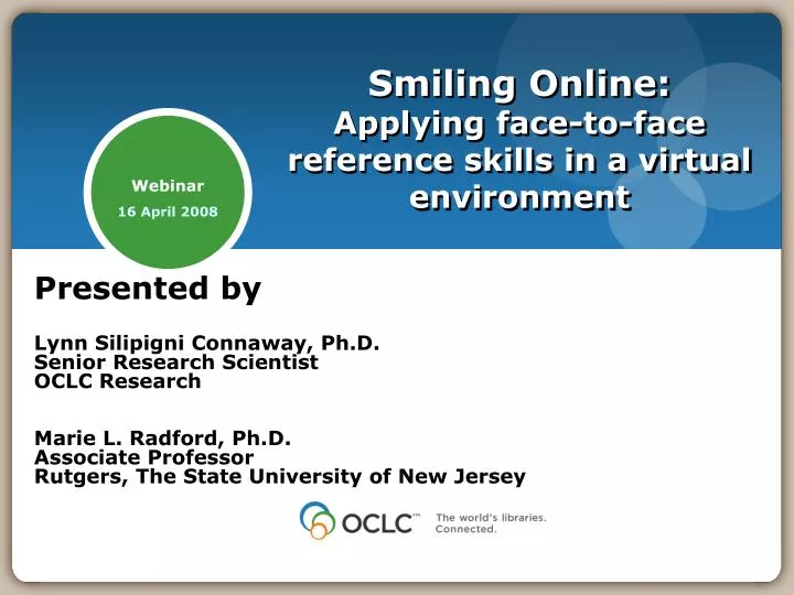 smiling online applying face to face reference skills in a virtual environment