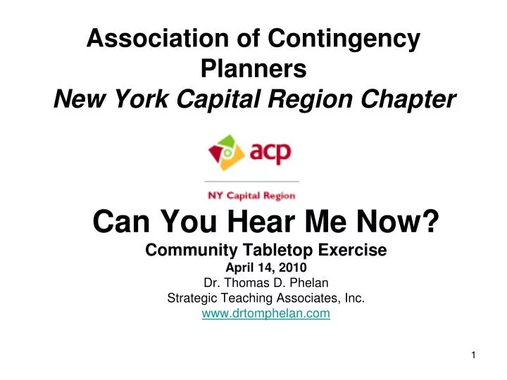 association of contingency planners new york capital region chapter